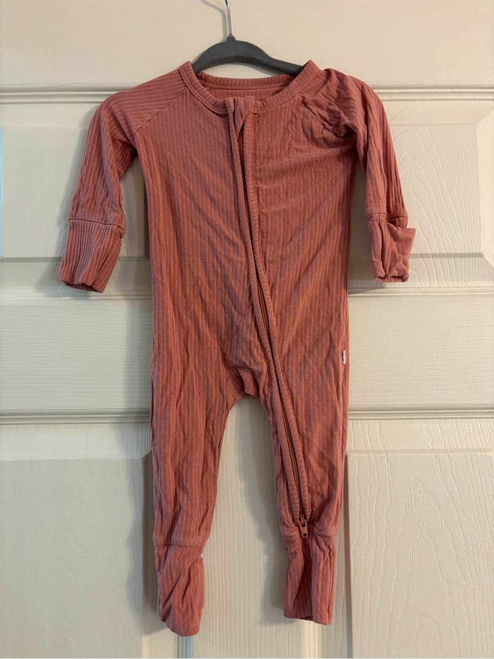 Little Sleepies Ribbed Mauve/Pink Footie